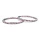 2 - Carisa 5.38 ctw (2.70 mm) Inside Outside Round Pink Tourmaline and Natural Diamond Eternity Hoop Earrings 
