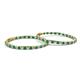 2 - Carisa 5.38 ctw (2.70 mm) Inside Outside Round Emerald and Natural Diamond Eternity Hoop Earrings 