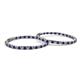 2 - Carisa 6.24 ctw (2.70 mm) Inside Outside Round Blue Sapphire and Natural Diamond Eternity Hoop Earrings 