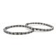 2 - Carisa 6.24 ctw (2.70 mm) Inside Outside Round Smoky Quartz and Natural Diamond Eternity Hoop Earrings 