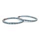 2 - Carisa 6.24 ctw (2.70 mm) Inside Outside Round London Blue Topaz and Lab Grown Diamond Eternity Hoop Earrings 