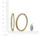 4 - Carisa 6.41 ctw (2.70 mm) Inside Outside Round Yellow Sapphire and Natural Diamond Eternity Hoop Earrings 