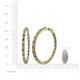 4 - Carisa 6.24 ctw (2.70 mm) Inside Outside Round Smoky Quartz and Natural Diamond Eternity Hoop Earrings 