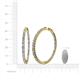 4 - Carisa 6.24 ctw (2.70 mm) Inside Outside Round Tanzanite and Lab Grown Diamond Eternity Hoop Earrings 