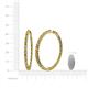 4 - Carisa 5.38 ctw (2.70 mm) Inside Outside Round Citrine and Lab Grown Diamond Eternity Hoop Earrings 