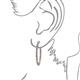 3 - Carisa 5.38 ctw (2.70 mm) Inside Outside Round Iolite and Lab Grown Diamond Eternity Hoop Earrings 
