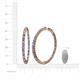 4 - Carisa 5.38 ctw (2.70 mm) Inside Outside Round Iolite and Lab Grown Diamond Eternity Hoop Earrings 