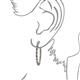3 - Carisa 6.24 ctw (2.70 mm) Inside Outside Round Smoky Quartz and Lab Grown Diamond Eternity Hoop Earrings 