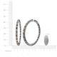 4 - Carisa 6.24 ctw (2.70 mm) Inside Outside Round Smoky Quartz and Lab Grown Diamond Eternity Hoop Earrings 