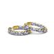 2 - Carisa 10.92 ctw (4.50 mm) Inside Outside Round Tanzanite and Natural Diamond Eternity Hoop Earrings 