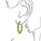 3 - Carisa 11.98 ctw (4.50 mm) Inside Outside Round Peridot and Natural Diamond Eternity Hoop Earrings 