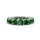 1 - Luna 4.80 ctw (4.00 mm) Cushion Shape Lab Created Emerald U Prong Eternity Band 