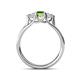 4 - Alyssa 0.89 ctw (5.50 mm) Round Peridot and Lab Grown Diamond Three Stone Engagement Ring 