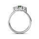 4 - Alyssa 1.20 ctw (5.50 mm) Round Created Alexandrite and Lab Grown Diamond Three Stone Engagement Ring 