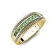 4 - Zaid 0.63 ctw (2.40 mm) Round Lab Created Alexandrite Two Toned and High Polished Edges Men Wedding Band 