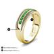 5 - Zaid 0.63 ctw (2.40 mm) Round Green Garnet Two Toned and High Polished Edges Men Wedding Band 