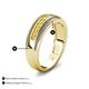 5 - Zaid 0.35 ctw (2.40 mm) Round Citrine Two Toned and High Polished Edges Men Wedding Band 