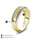 5 - Zaid 5.00 ctw (2.40 mm) Round Peridot Two Toned and High Polished Edges Men Wedding Band 