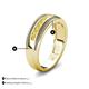 4 - Zaid 0.55 ctw (2.40 mm) Round Yellow Sapphire Two Toned and High Polished Edges Men Wedding Band 