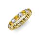 3 - Lucida 3.80 ctw (3.80 mm) Round Citrine and Natural Diamond Eternity Band 