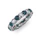 3 - Lucida 3.90 ctw (3.80 mm) Round London Blue Topaz and Natural Diamond Eternity Band 