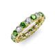 3 - Lucida 4.31 ctw (3.80 mm) Round Green Garnet and Natural Diamond Eternity Band 