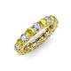 3 - Lucida 4.10 ctw (3.80 mm) Round Yellow Sapphire and Natural Diamond Eternity Band 