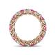 4 - Lucida 4.10 ctw (3.80 mm) Round Pink Sapphire and Natural Diamond Eternity Band 