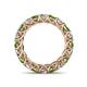 4 - Lucida 4.31 ctw (3.80 mm) Round Green Garnet and Natural Diamond Eternity Band 