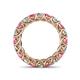 4 - Lucida 3.80 ctw (3.80 mm) Round Pink Tourmaline and Natural Diamond Eternity Band 