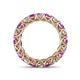 4 - Lucida 3.80 ctw (3.80 mm) Round Amethyst and Natural Diamond Eternity Band 