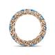 4 - Lucida 3.80 ctw (3.80 mm) Round Blue Topaz and Natural Diamond Eternity Band 
