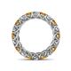 4 - Lucida 3.80 ctw (3.80 mm) Round Citrine and Natural Diamond Eternity Band 