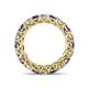 4 - Lucida 3.80 ctw (3.80 mm) Round Iolite and Natural Diamond Eternity Band 