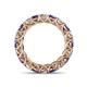 4 - Lucida 3.80 ctw (3.80 mm) Round Iolite and Natural Diamond Eternity Band 