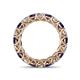 4 - Lucida 4.10 ctw (3.80 mm) Round Blue Sapphire and Natural Diamond Eternity Band 
