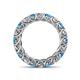 4 - Lucida 3.80 ctw (3.80 mm) Round Blue Topaz and Natural Diamond Eternity Band 