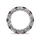 4 - Lucida 4.31 ctw (3.80 mm) Round Red Garnet and Natural Diamond Eternity Band 
