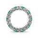 4 - Lucida 3.80 ctw (3.80 mm) Round Emerald and Natural Diamond Eternity Band 