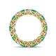 4 - Lucida 3.80 ctw (3.80 mm) Round Emerald and Natural Diamond Eternity Band 