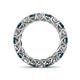 4 - Lucida 3.90 ctw (3.80 mm) Round London Blue Topaz and Natural Diamond Eternity Band 