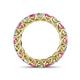 4 - Lucida 4.10 ctw (3.80 mm) Round Pink Sapphire and Natural Diamond Eternity Band 
