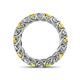 4 - Lucida 4.10 ctw (3.80 mm) Round Yellow Sapphire and Natural Diamond Eternity Band 