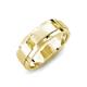 4 - Laken 0.28 ctw (2.50 mm) Round Yellow Sapphire Satin Finished Center and Polished Edges with Grooved Lines Men Wedding Band 