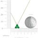 5 - Emma 0.24 ctw (3.00 mm) Round Emerald Three Stone Pendant 