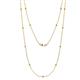1 - Lien (13 Stn/1.9mm) Citrine on Cable Necklace 