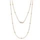1 - Lien (13 Stn/1.9mm) Yellow Sapphire on Cable Necklace 