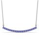 1 - Nancy 2.00 mm Round Tanzanite Curved Bar Pendant Necklace 