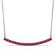 1 - Nancy 2.00 mm Round Ruby Curved Bar Pendant Necklace 