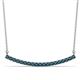 1 - Nancy 2.00 mm Round Blue Diamond Curved Bar Pendant Necklace 